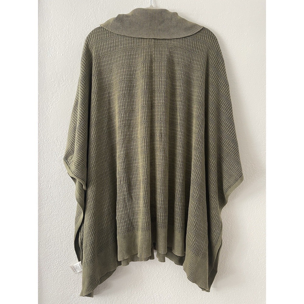 Rare FREE PEOPLE Green Oversized Poncho Jacket New in XS/S - Picture 2 of 5